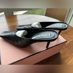 Brand new in box Acne Studios Bequared Croc-Embossed Leather Mules size 38 (8)